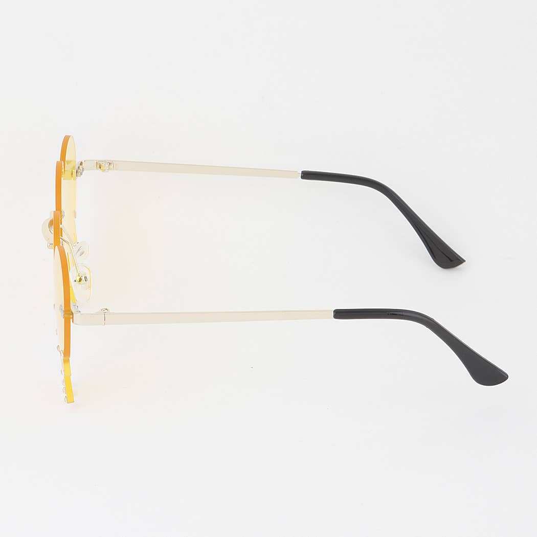 3AM BY H&D ACCESSORIES - Melting Pearl Heart Sunglasses W2016-1R