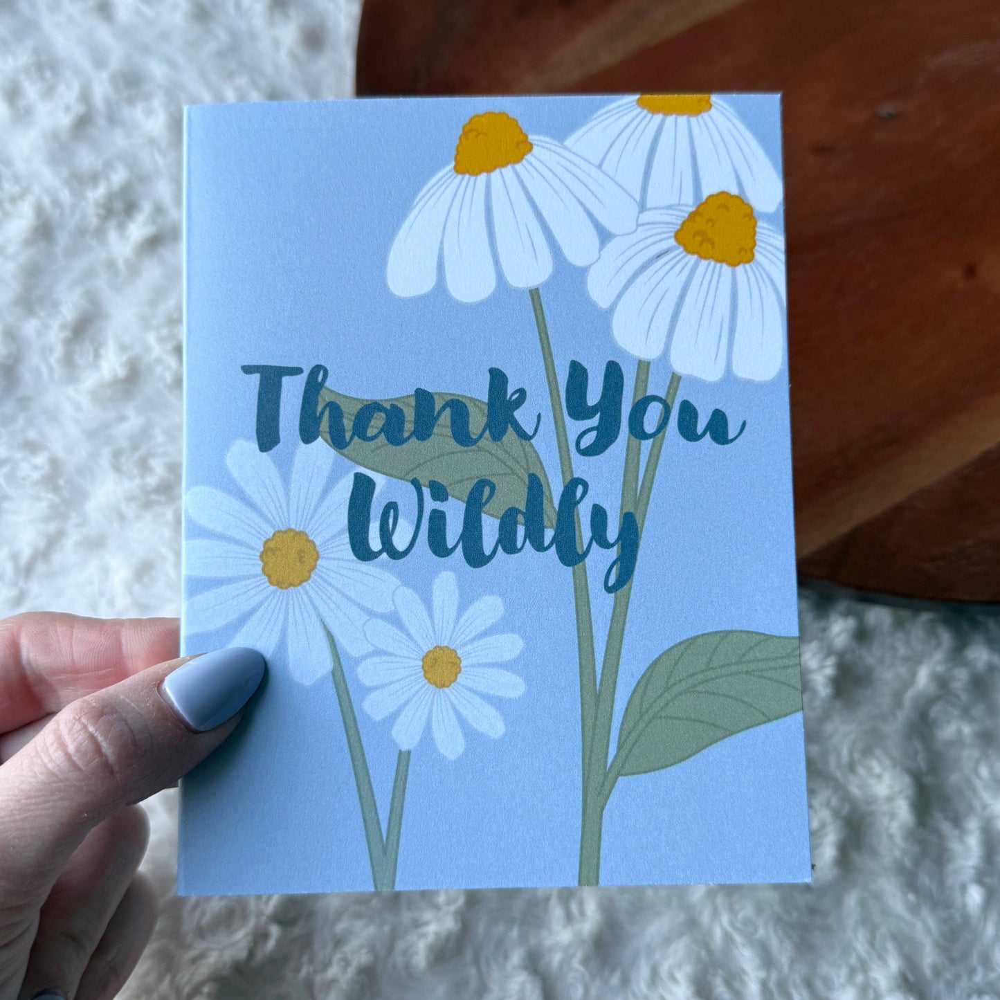 Big Moods - "Thank you wildly" Daisy Flower Heartfelt Card