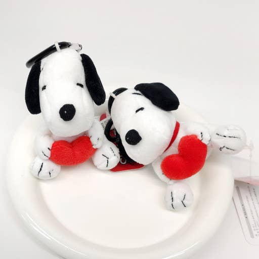 K_Wonderland - Peanuts Snoopy give you Heart Key Chain Bag Charm heart Ring