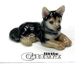 Little Critterz - Tracker German Shepherd Puppy Porcelain Miniature