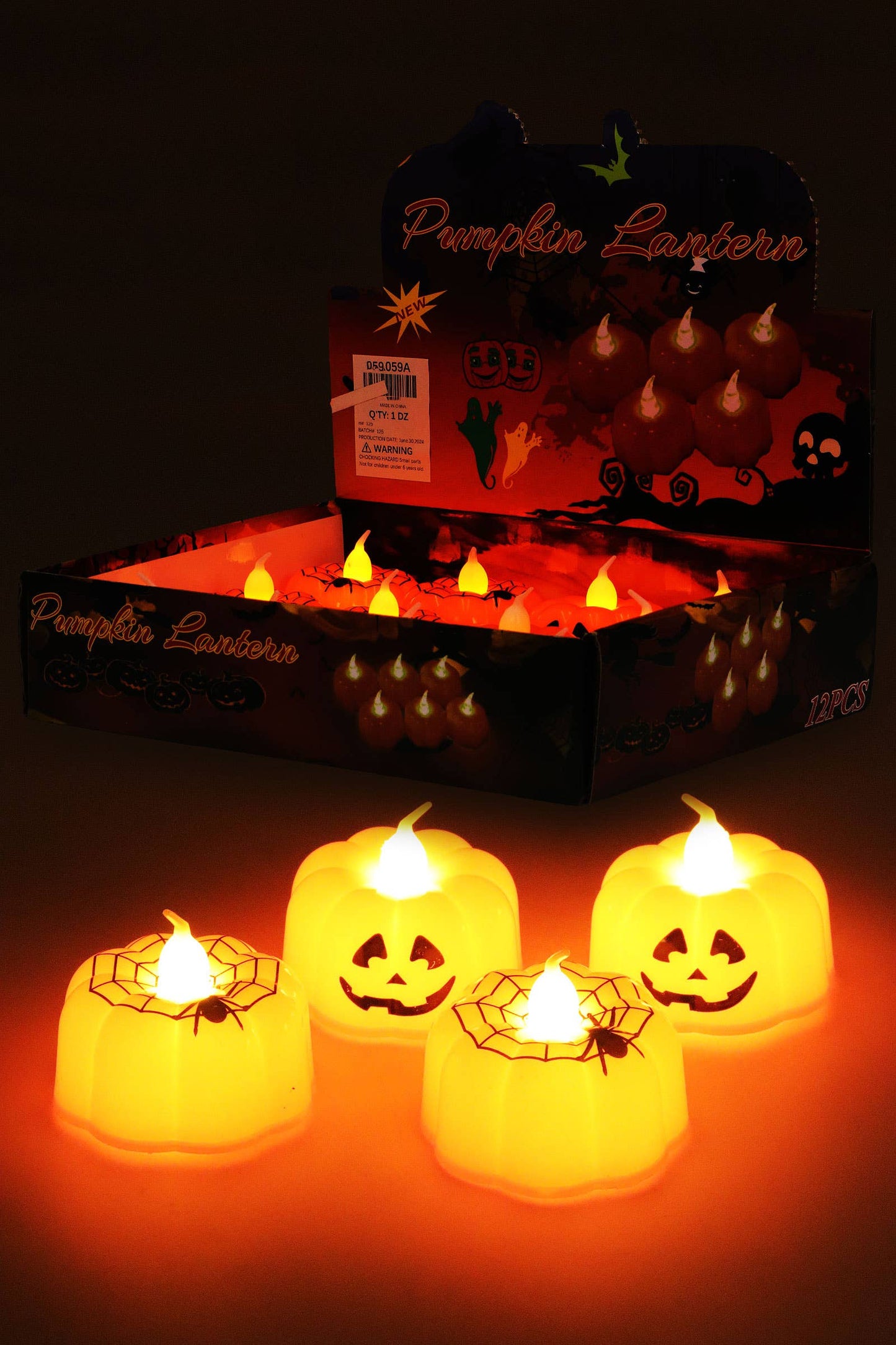 Halloween Pumpkin Lantern Led Candle Tealight