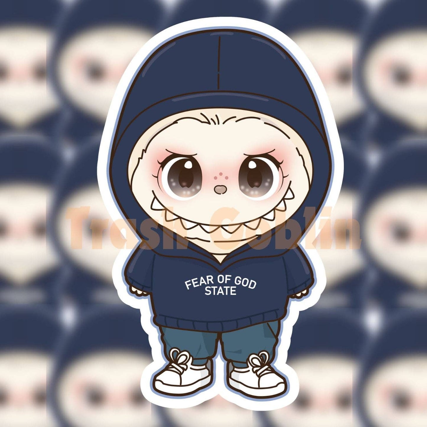 Trash Goblin - Hoodie Labubu Vinyl Sticker
