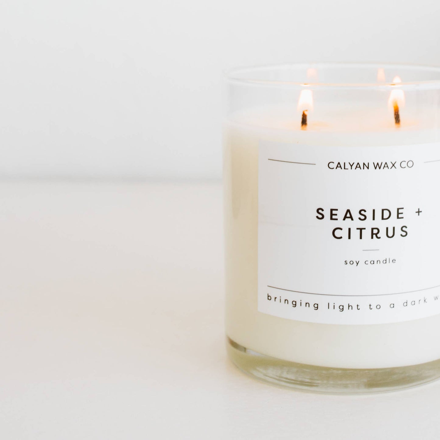 Calyan Wax Co. - Seaside + Citrus - Glass Tumbler Soy Candle