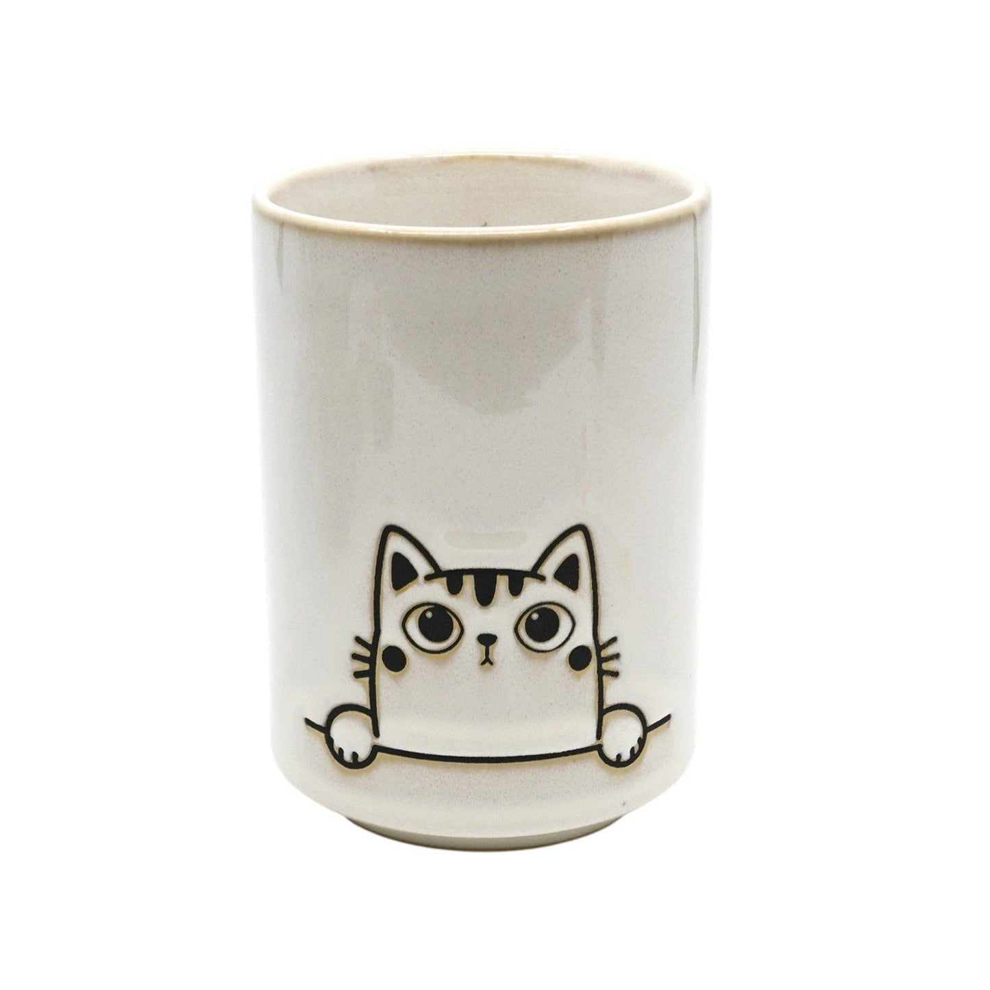 Cat Yunomi Style Tea Cup Reactive Glaze 10 fl oz (6/72)