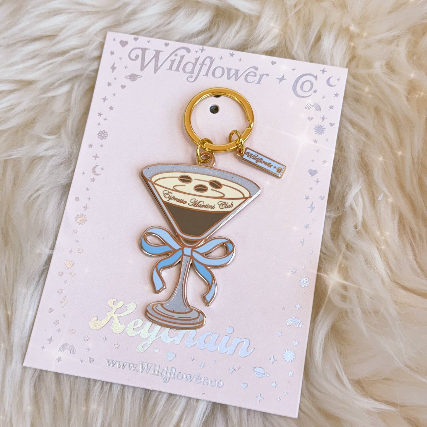 Wildflower + Co. - Espresso Martini Enamel Keychain