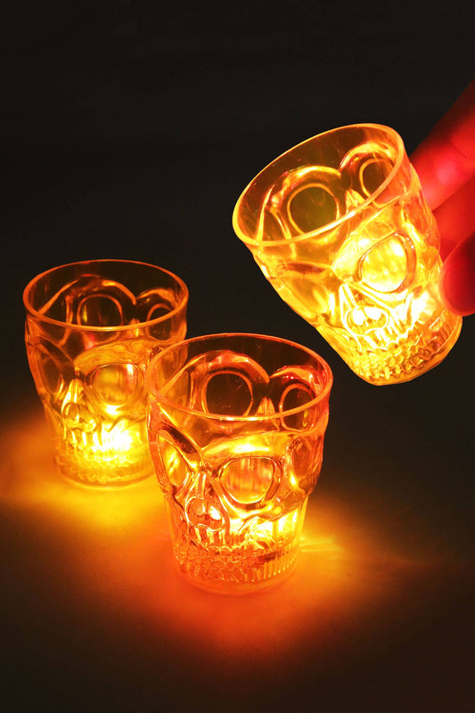 Halloween Skull Led Color Plastic Shot Glass