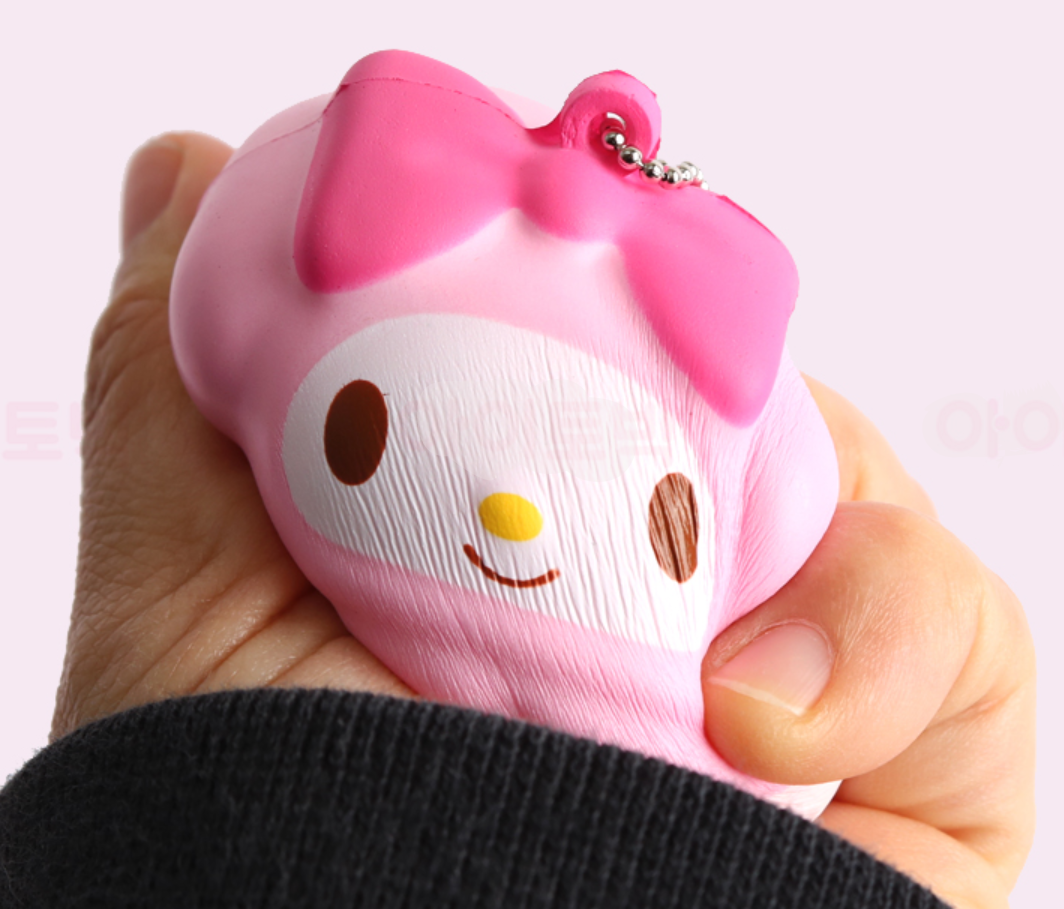 Sanrio Soft Squishy Random Key Ring, Bag Charm-Stress Relief