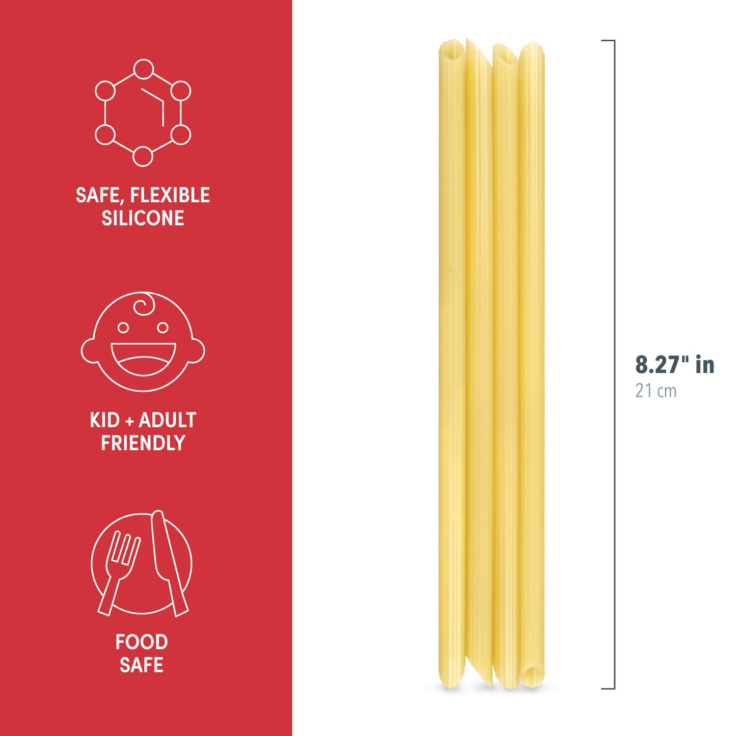 IMPASTAS - Silicone Pasta Straws - Set of 4