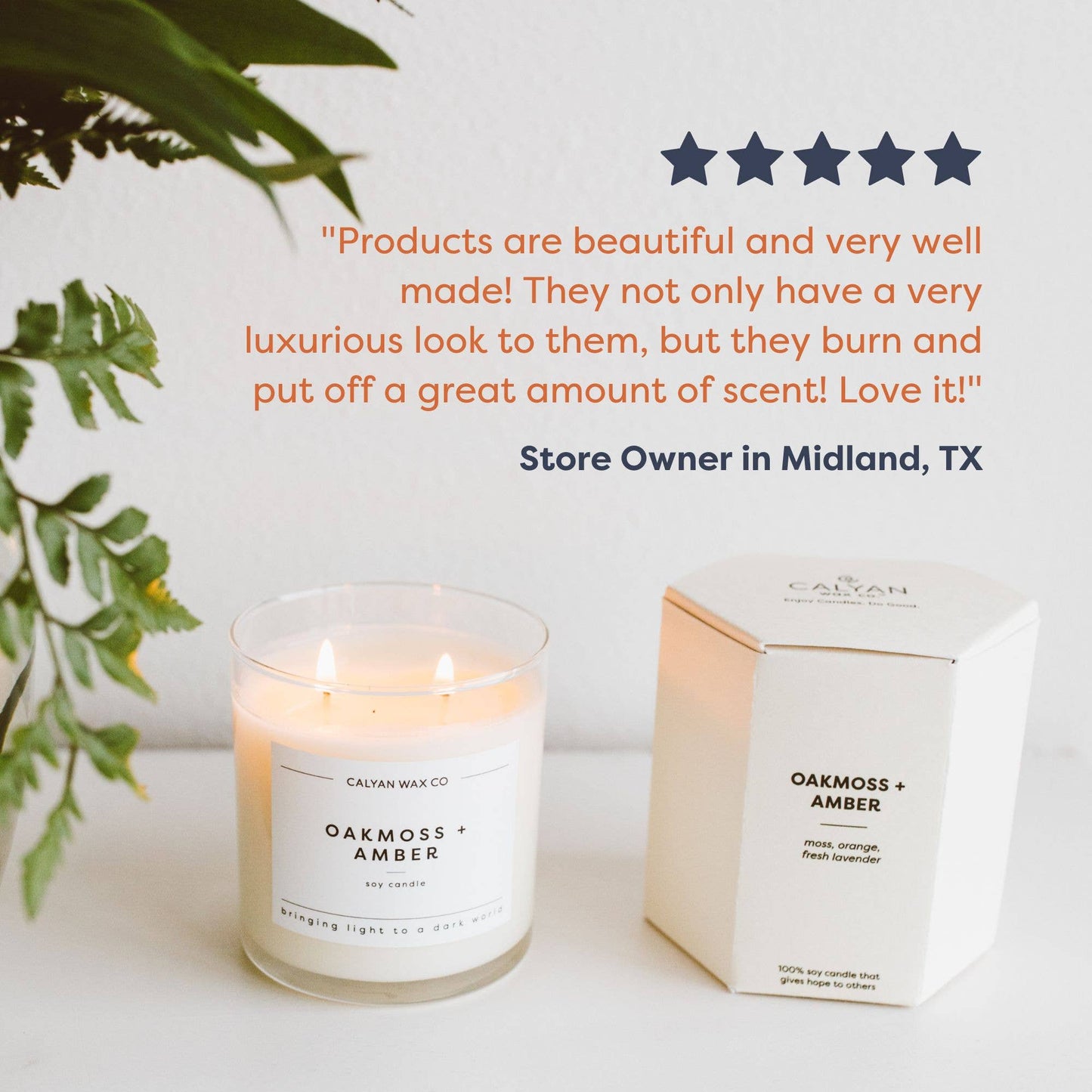 Calyan Wax Co. - Seaside + Citrus - Glass Tumbler Soy Candle