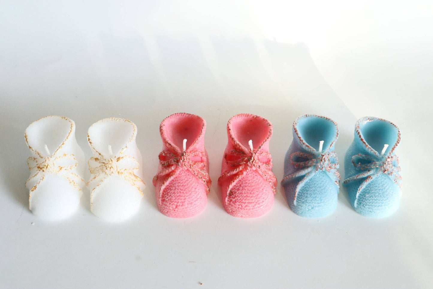 SugarByrd - Baby Shower Candle Favors - Booties