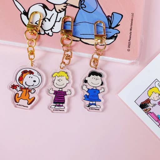 K_Wonderland - Peanuts Snoopy & Friends Random Key Chain Ring-Bag charm