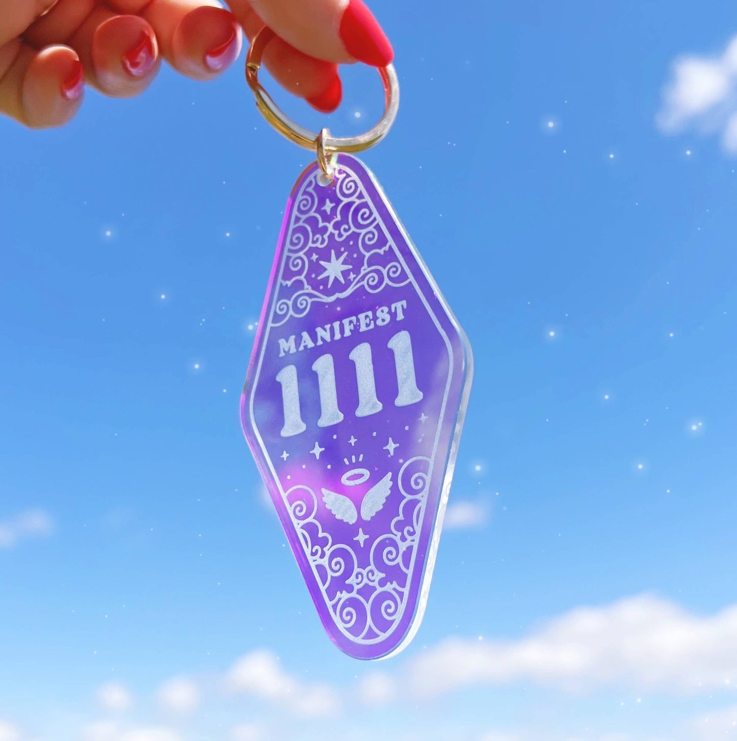 Wildflower + Co. - Angel Number Motel Keychain - Stocking Stuffer