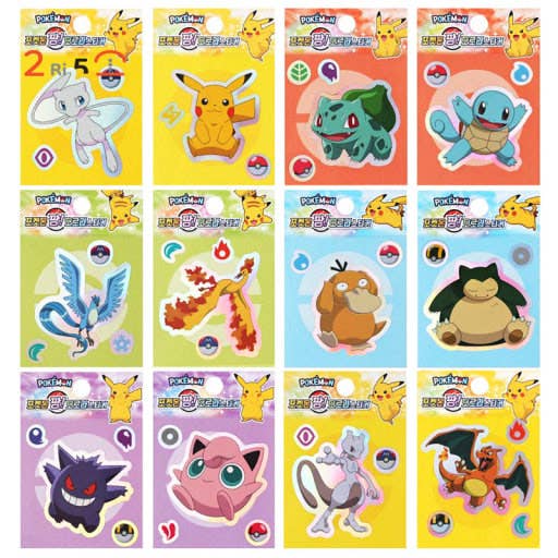 K-Wonderland - Pokémon Aurora Pang Stickers – Assorted Designs