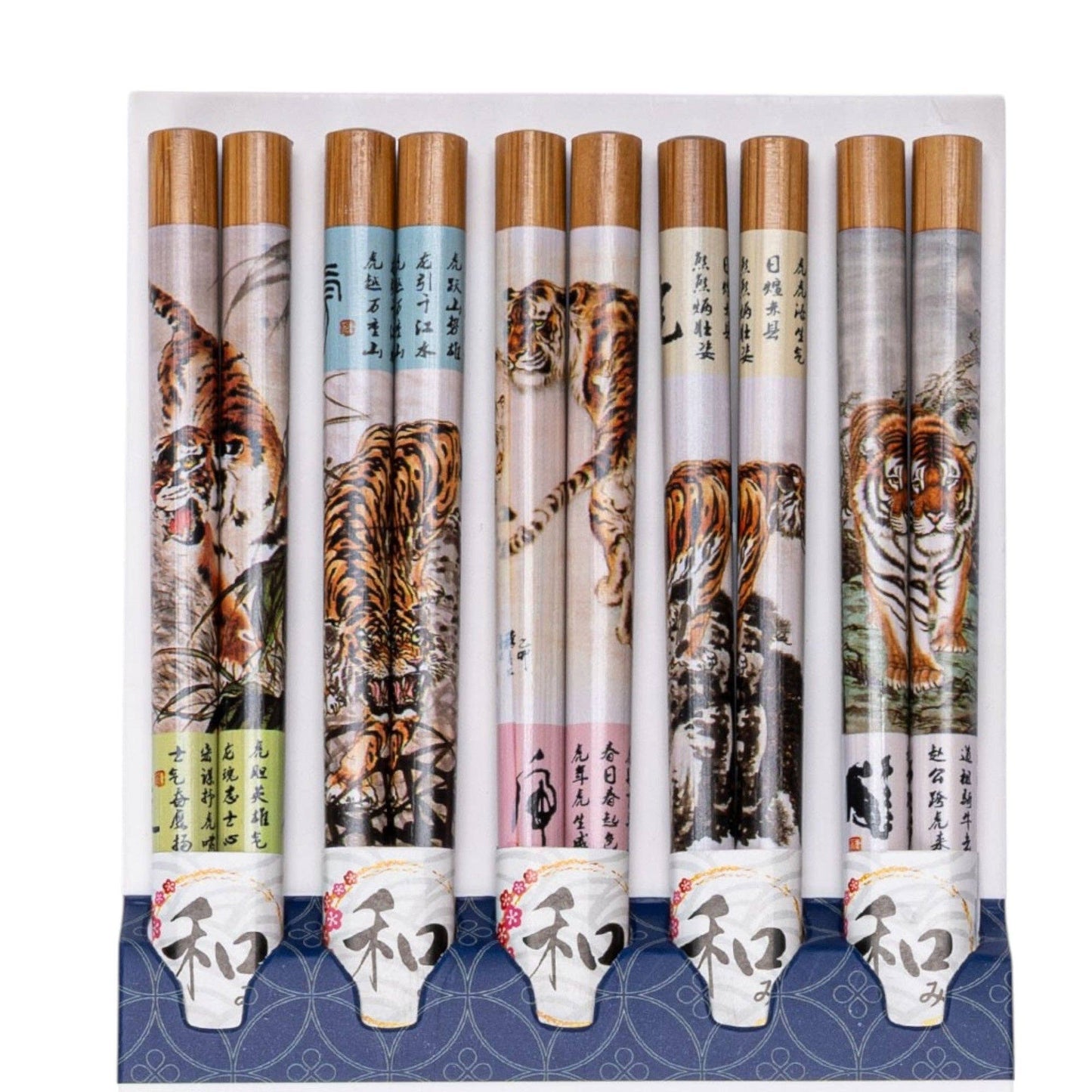 Urban Tokyo - 5 Piece Chopsticks Set Tiger with Gift Box
