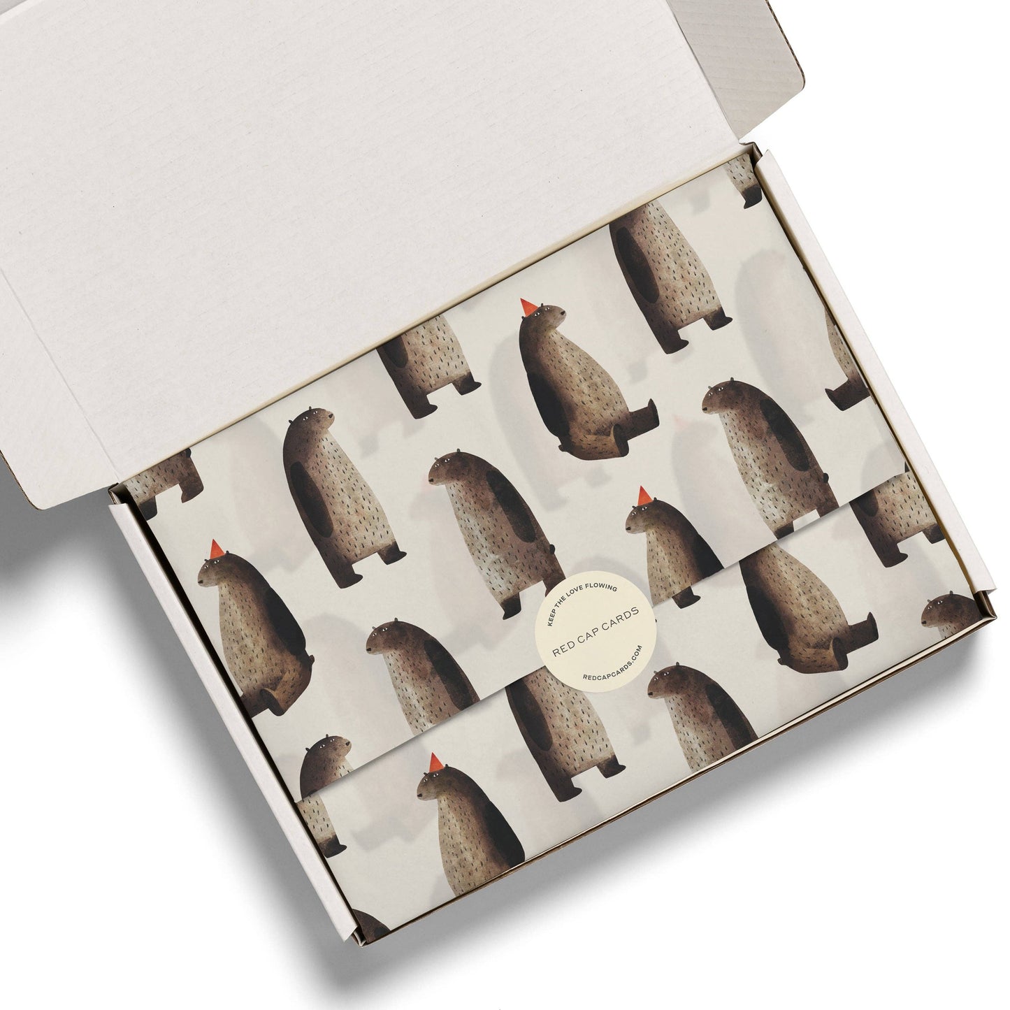 Red Cap Cards - Party Bear tissue paper
