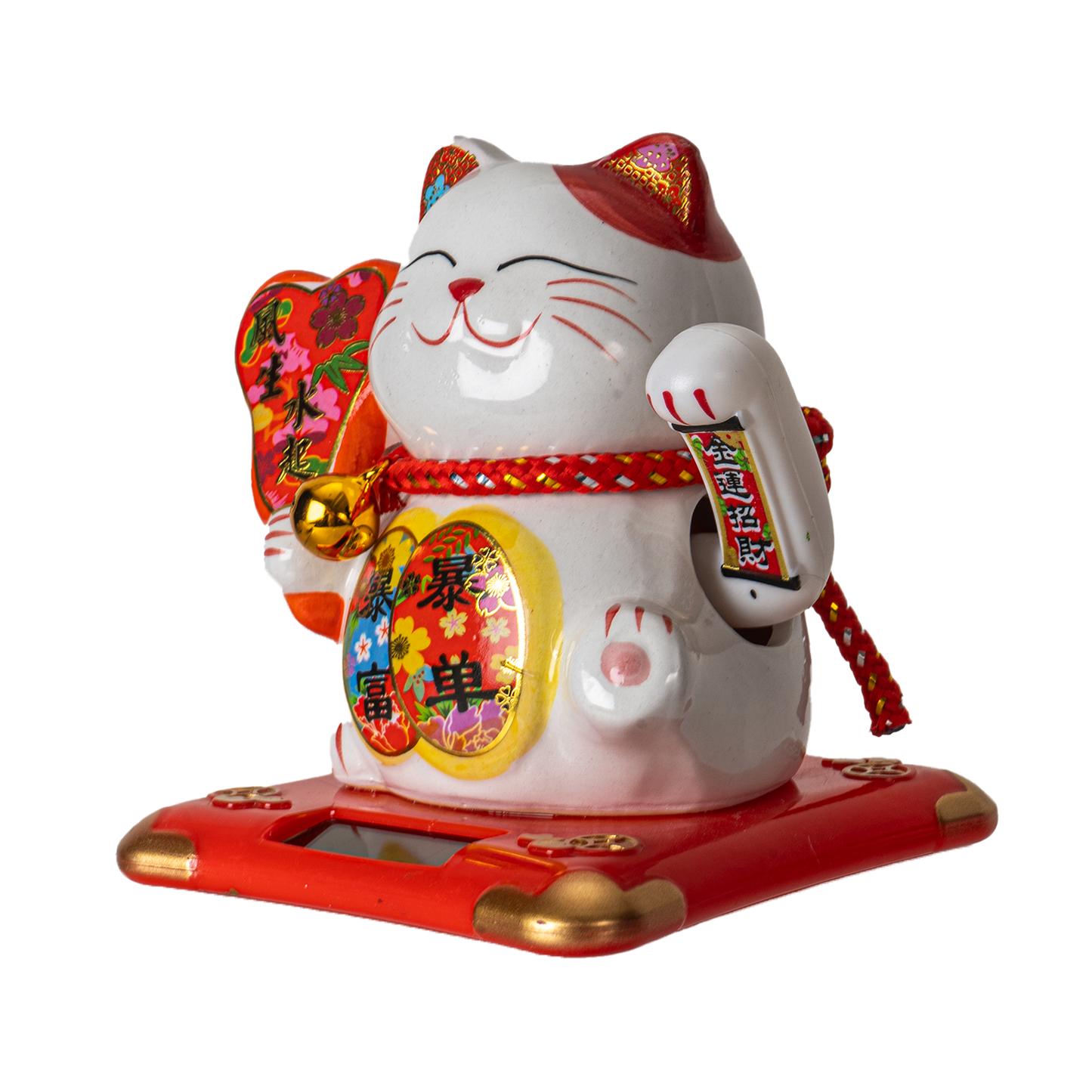 5 Inch Tall Solar Powered Lucky Cat With Movable Arm (1/60)