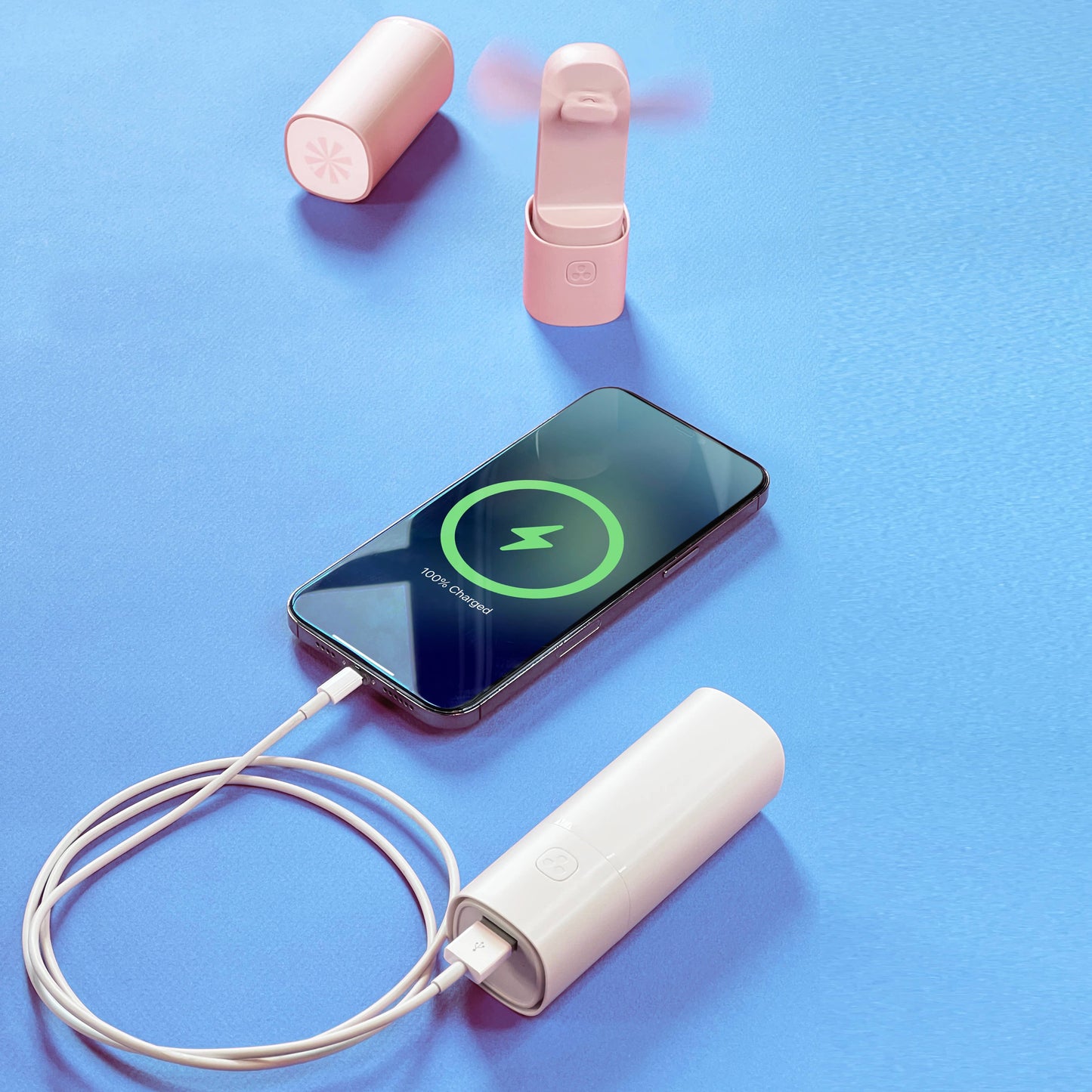 Tech Candy - EASY BREEZY PORTABLE FAN + POWER BANK