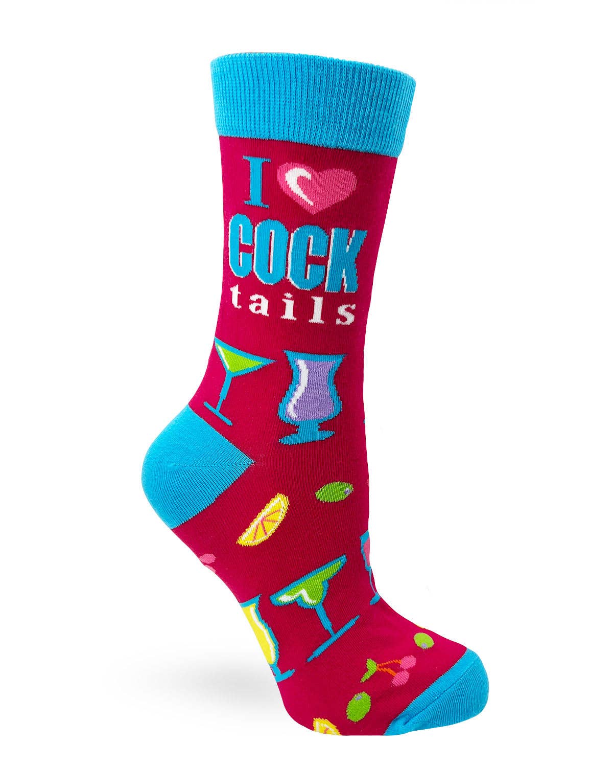 Fabdaz - I Love Cocktails Women's Crew Socks