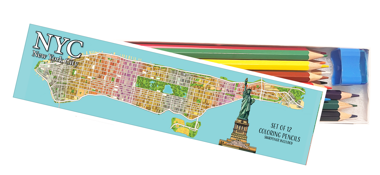 NYC Coloring Pencil Box Set