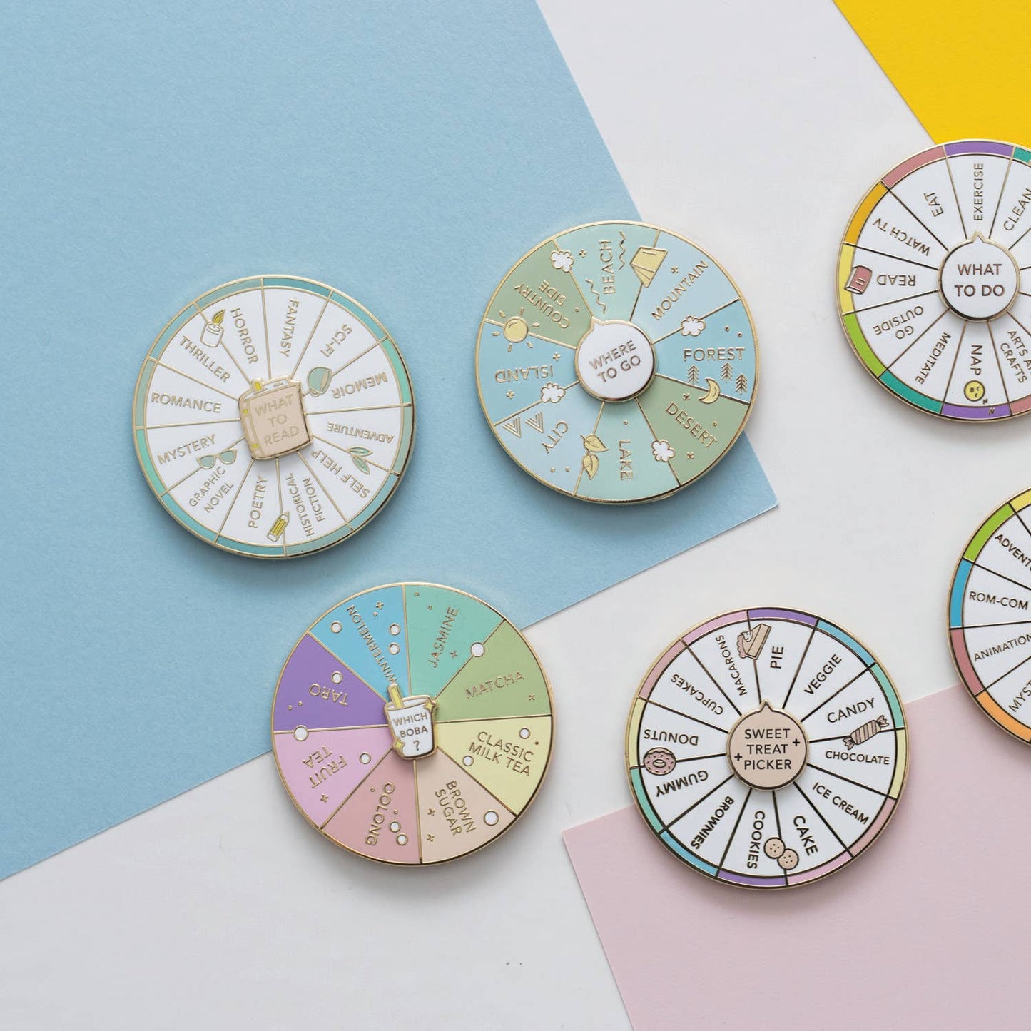 Occasionalish - Which Boba Spinning Enamel Pin, Interactive Pin