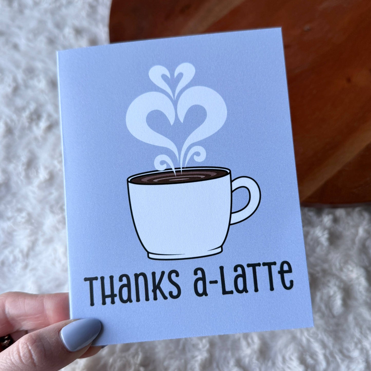 Big Moods - "Thanks a-latte" Coffee Pun Appreciation Card