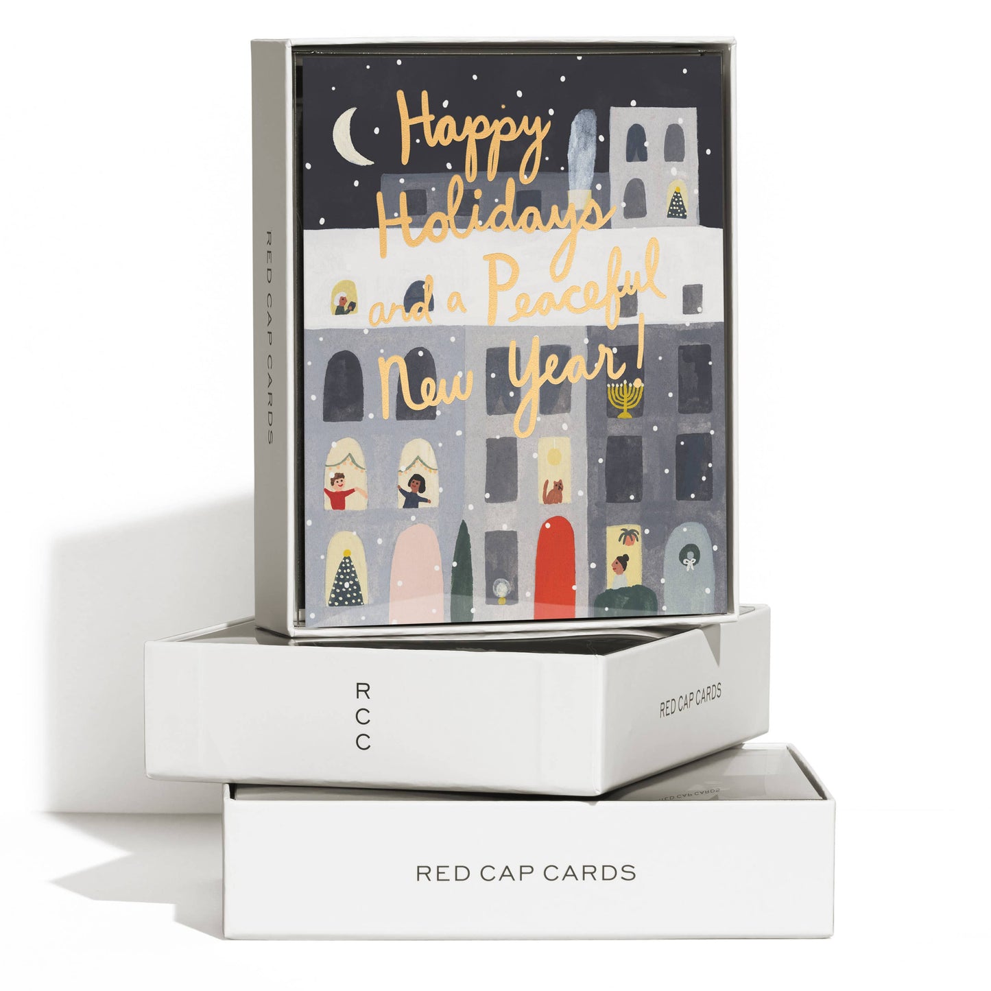 City Snow holiday greeting card