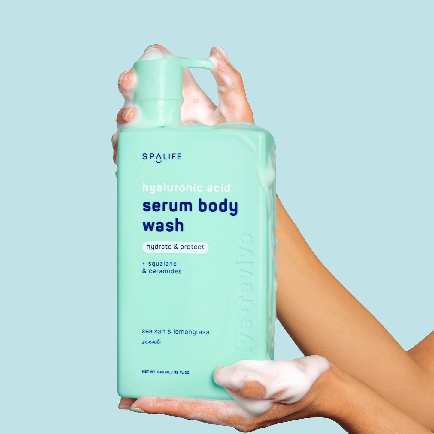 My Spa Life - Hyaluronic Acid Serum Body Wash, Sea Salt & Lemongrass Scent