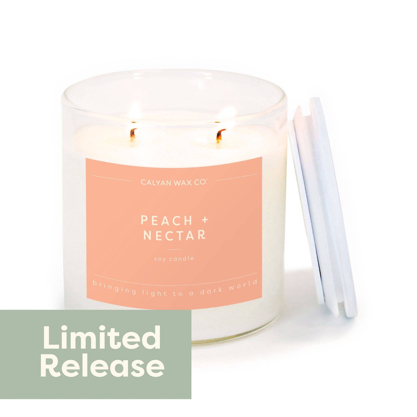 Calyan Wax Co. - Peach + Nectar - Clear Glass Tumbler Soy Candle