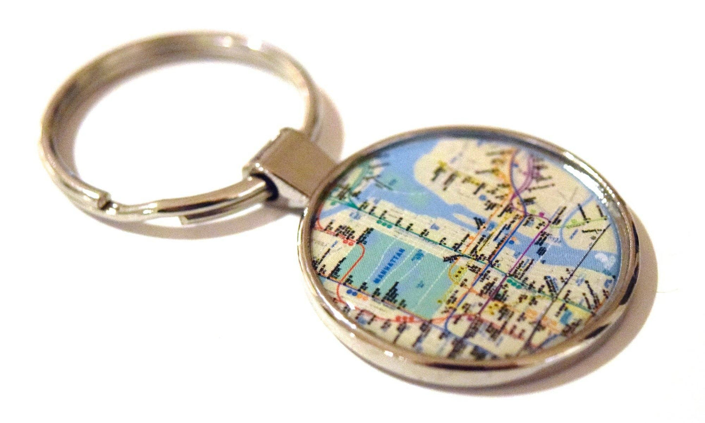 Mary Ellis - New York City Keychain MTA Subway Map