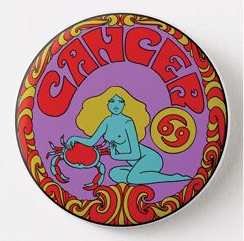 Astral Weekend - Cancer Zodiac Metal Magnet