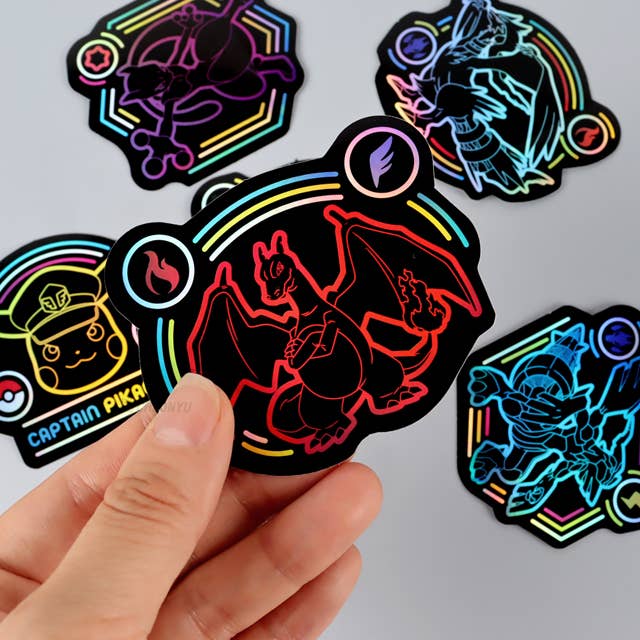 K-Wonderland - Pokemon Hologram Neon Glow Deco Stickers Pack
