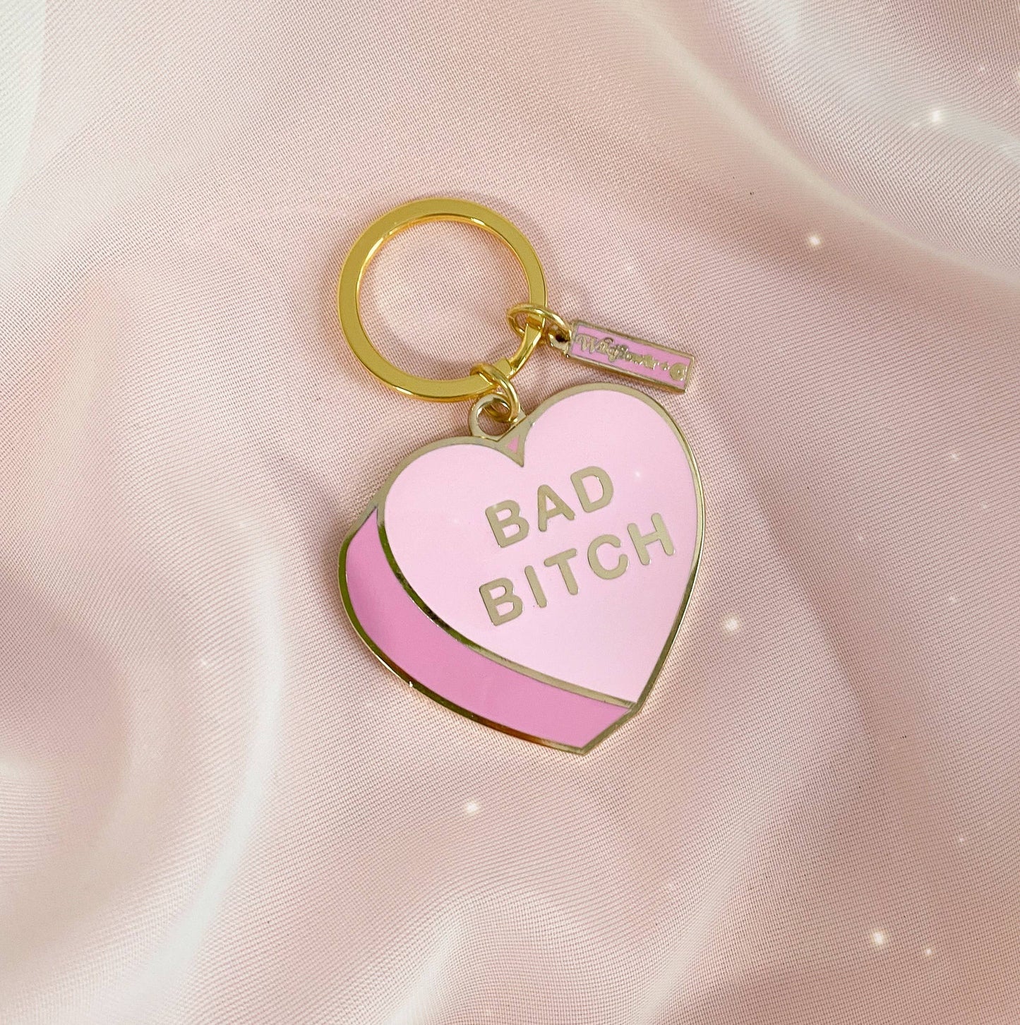 Wildflower + Co. - Bad Bitch Heart Candy Enamel Keychain