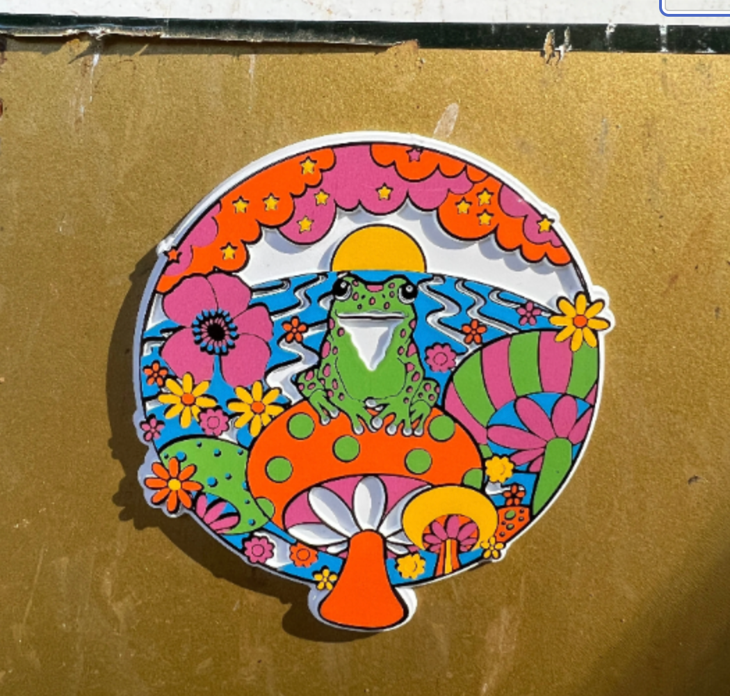 Astral Weekend - Happy Frog Rubber Magnet
