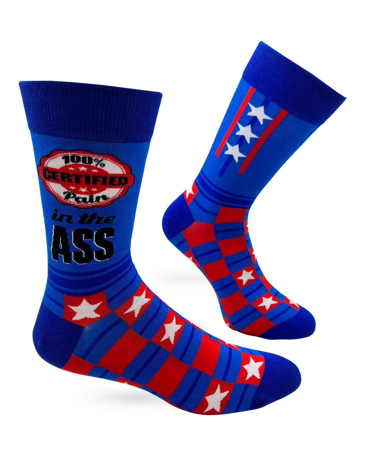Fabdaz - 100% Certified Pain in The Ass Men's Novelty Crew Socks