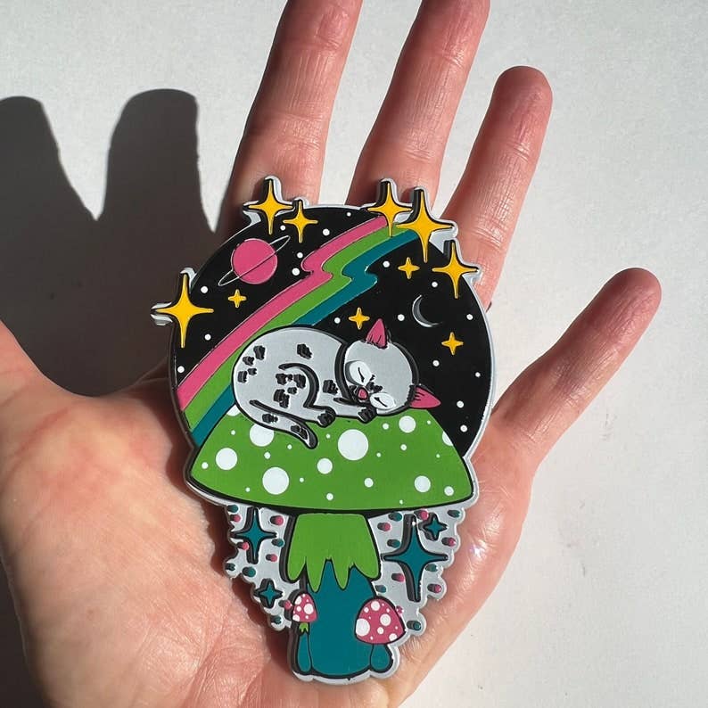 Astral Weekend - Space Kitty Space Cat Rubber Magnet
