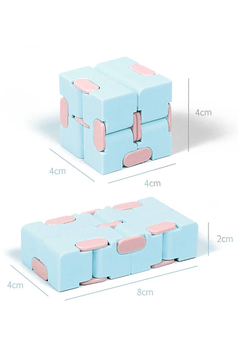 Cap Zone - Bubble Gum Two Tone Pastel Puzzle Infinity Cube Fidget Toy