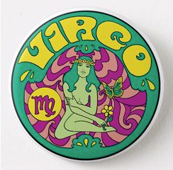 Astral Weekend - Virgo Zodiac Metal Magnet