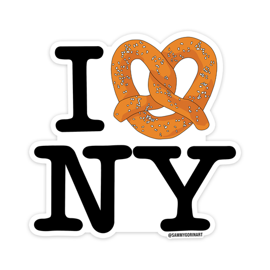 Sammy Gorin LLC - I Love New York Soft Pretzel Sticker