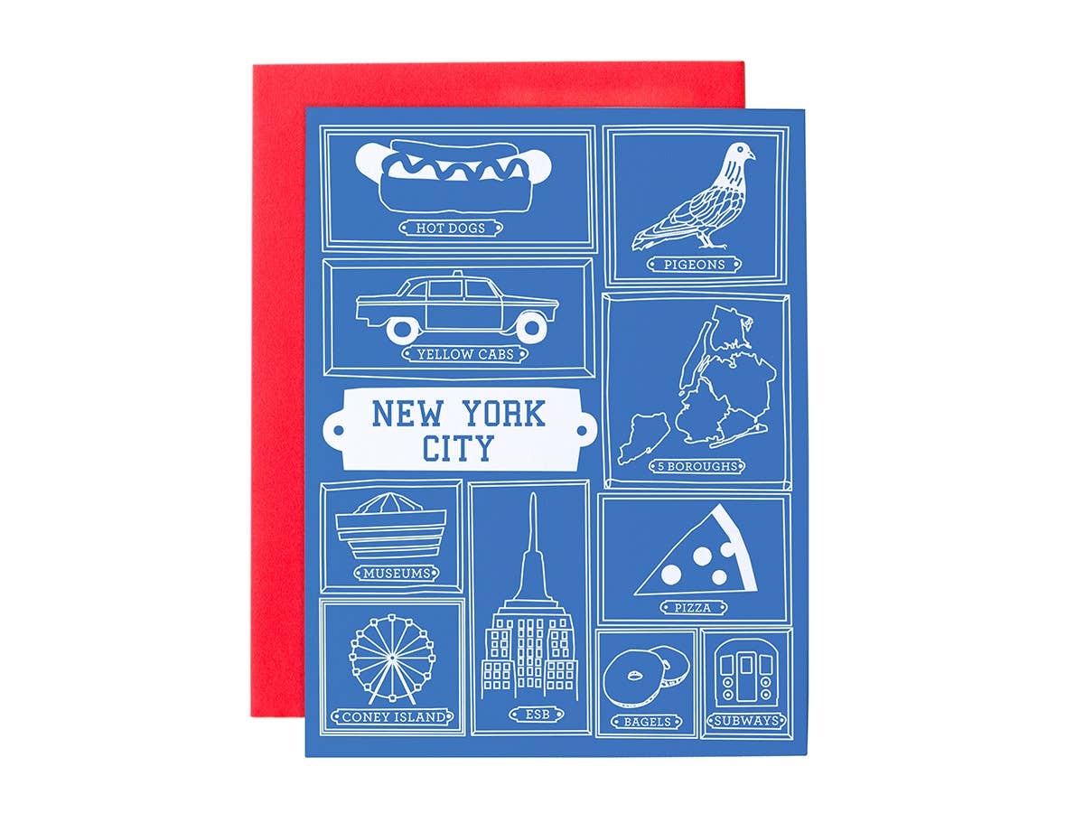 Maptote - New York City Frames Greeting Card