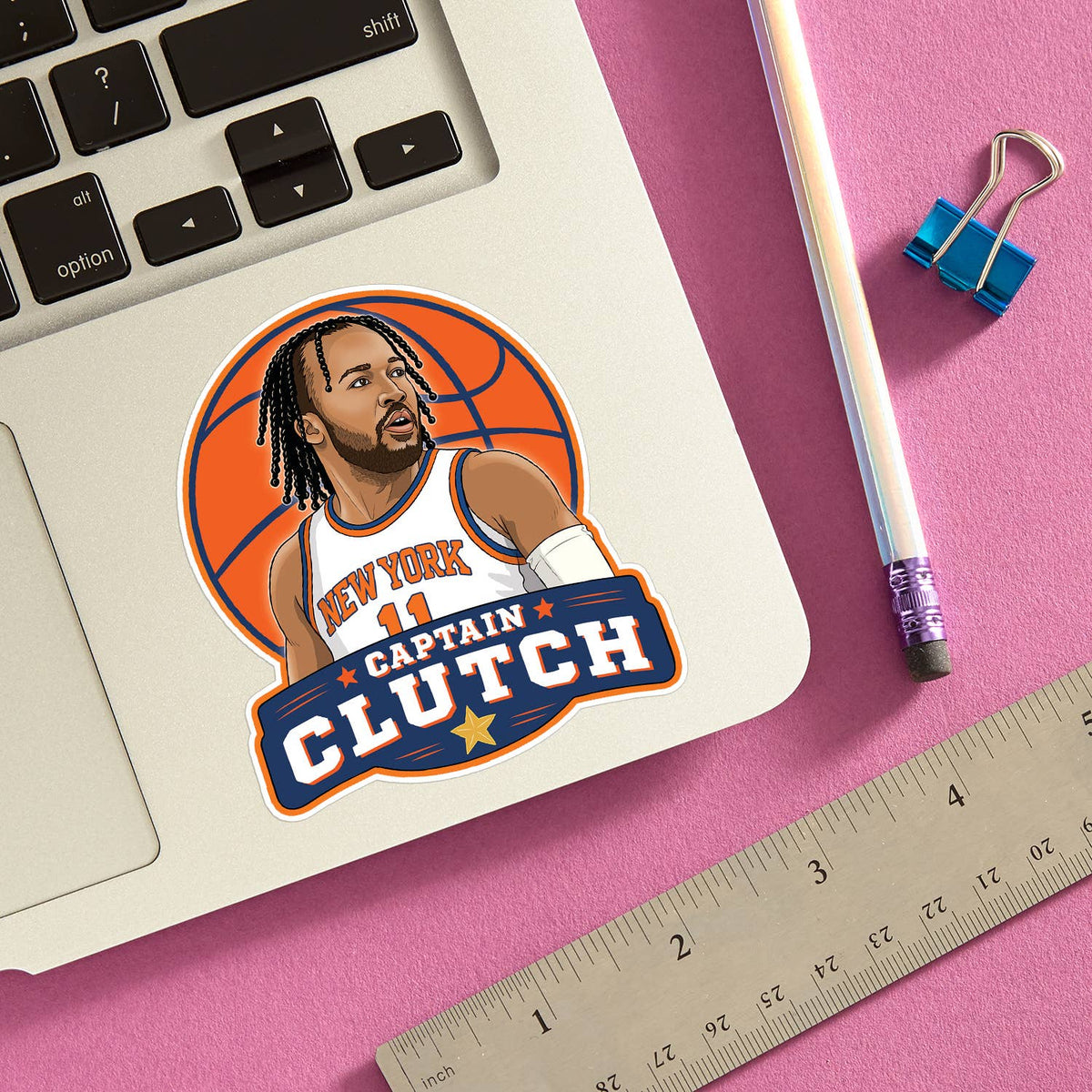 New York Jalen Brunson Captain Clutch Die Cut Sticker