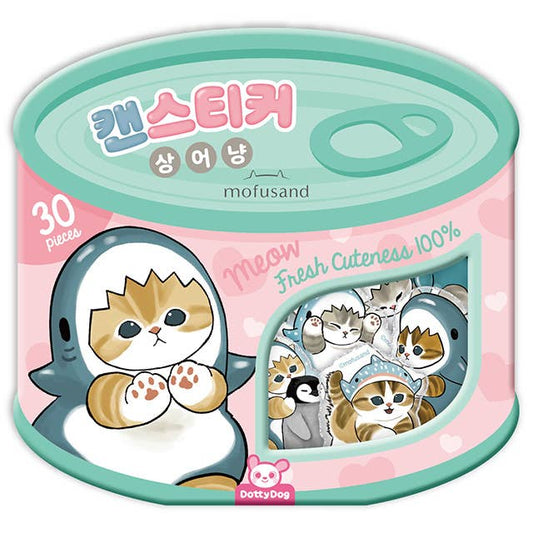 Mofusand Can Jelly 30 Stickers Set  – Shark Cat & Fruit Cat