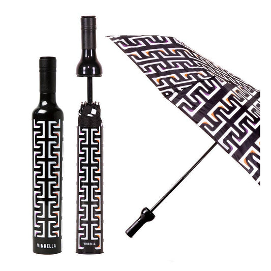 Geometric Black Bottle Umbrella