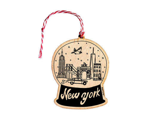 New York City Wood Ornament