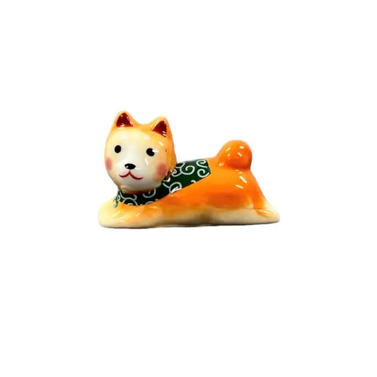 Shiba Inu Porcelain Chopsticks Rest 2"L