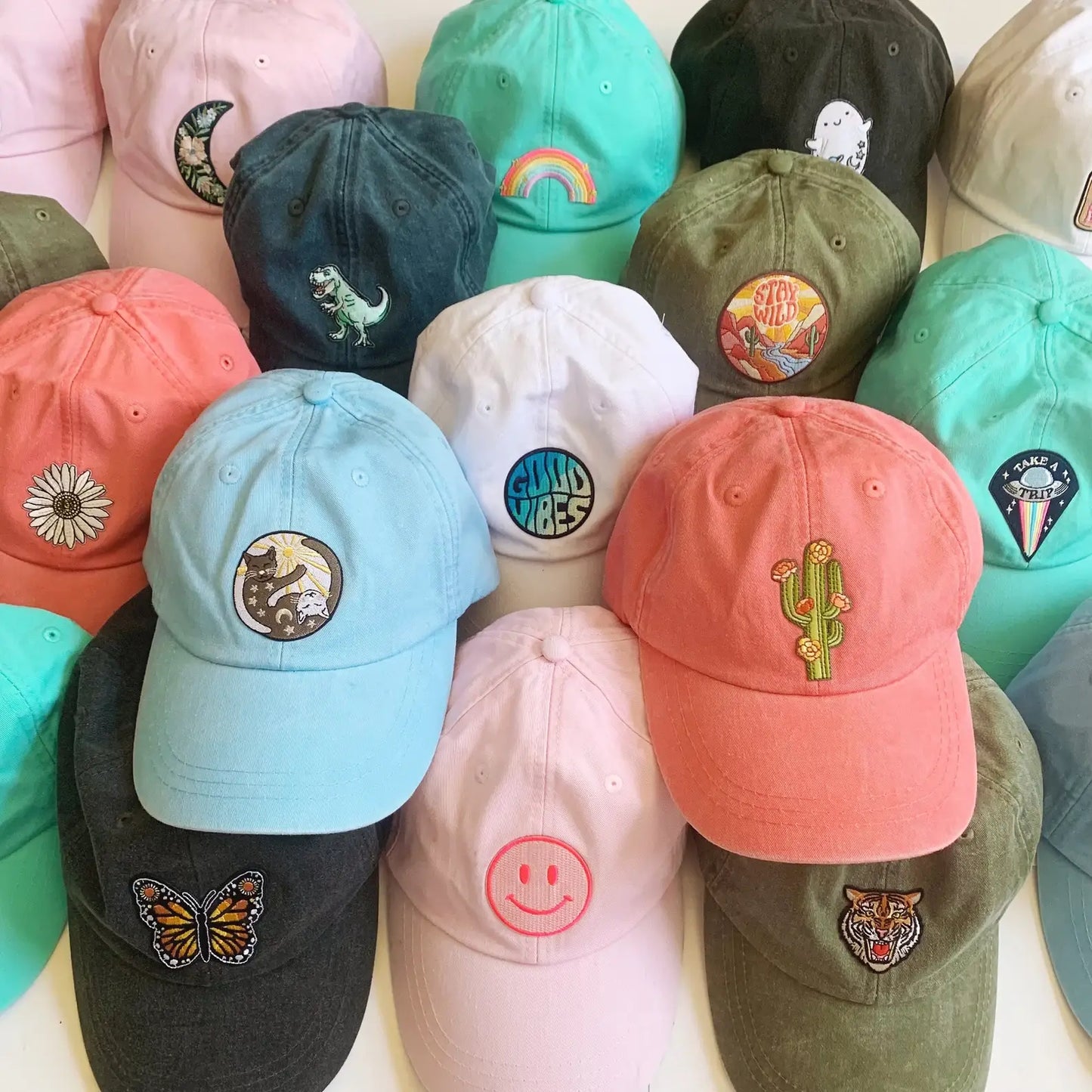 Wildflower + Co. - Baseball Hat With Embroidered Patch