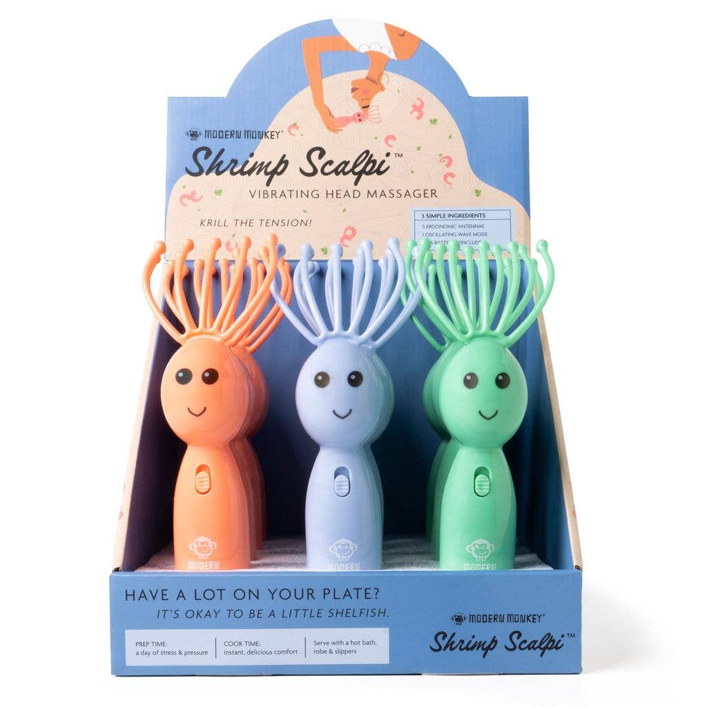 DM Merchandising - Modern Monkey Shrimp Scalpi Head Massager