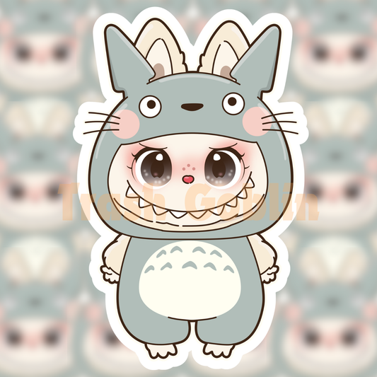 Trash Goblin - Totoro Labubu Vinyl Sticker