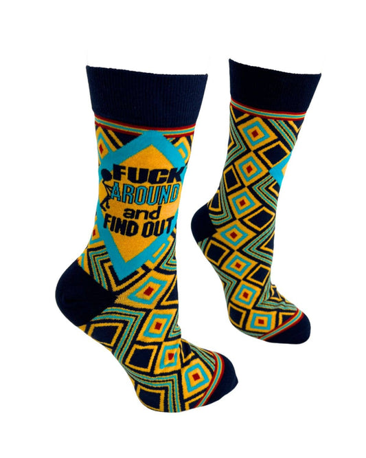 Fuck Around and Find Out Men's Novelty Crew Socks