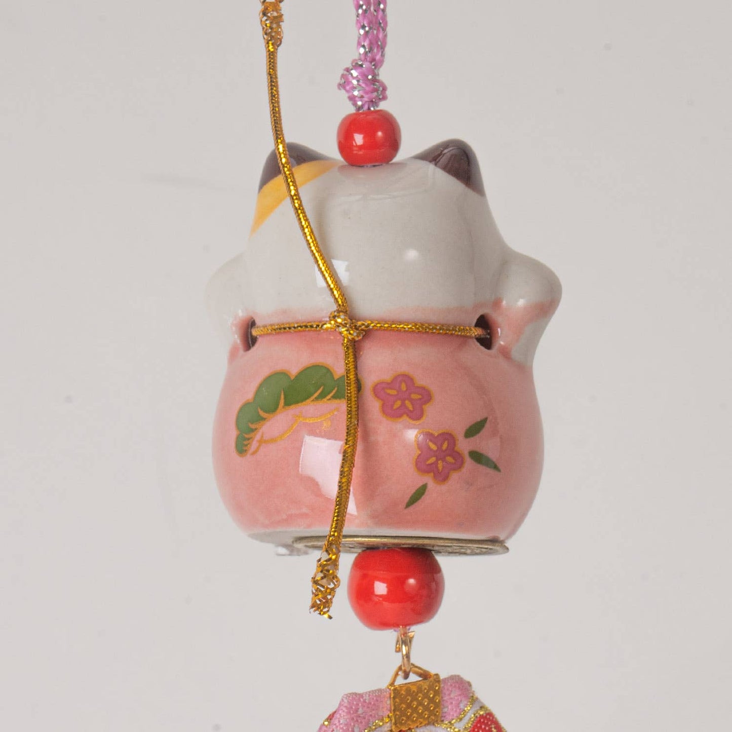 13 Inch Length Maneki Neo Lucky Cat Hanging Charm (12/120)