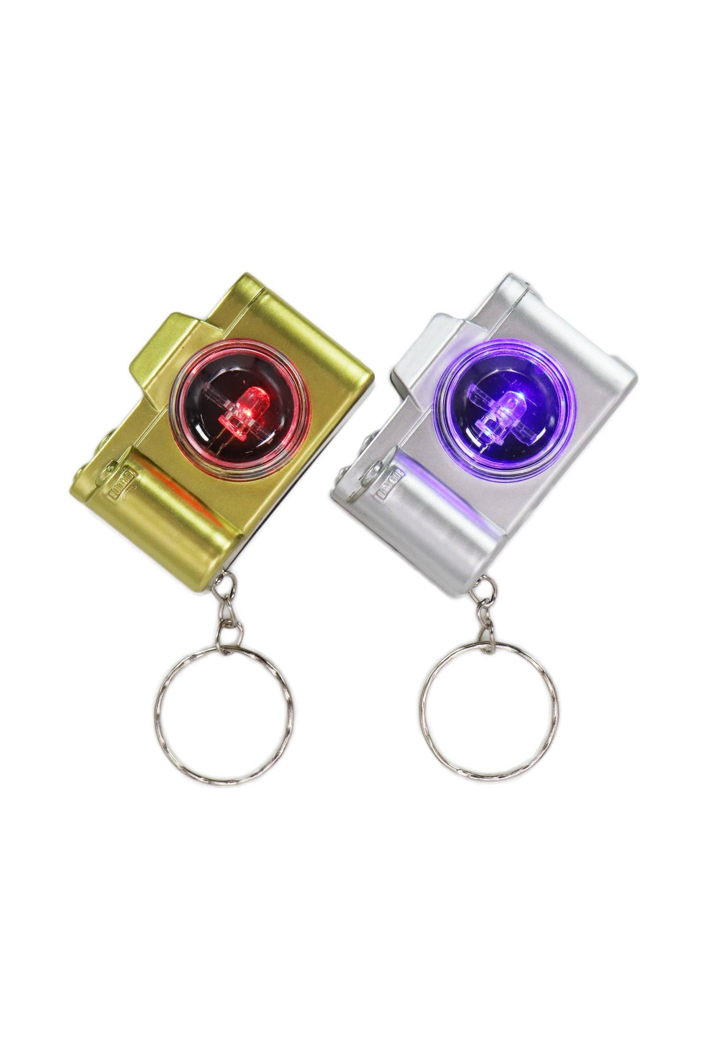 Retro Camera Red & Blue Light Flashing Key Chain